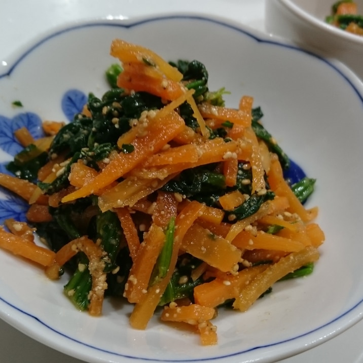 5分で副菜!冷凍ほうれん草でゴマ和え